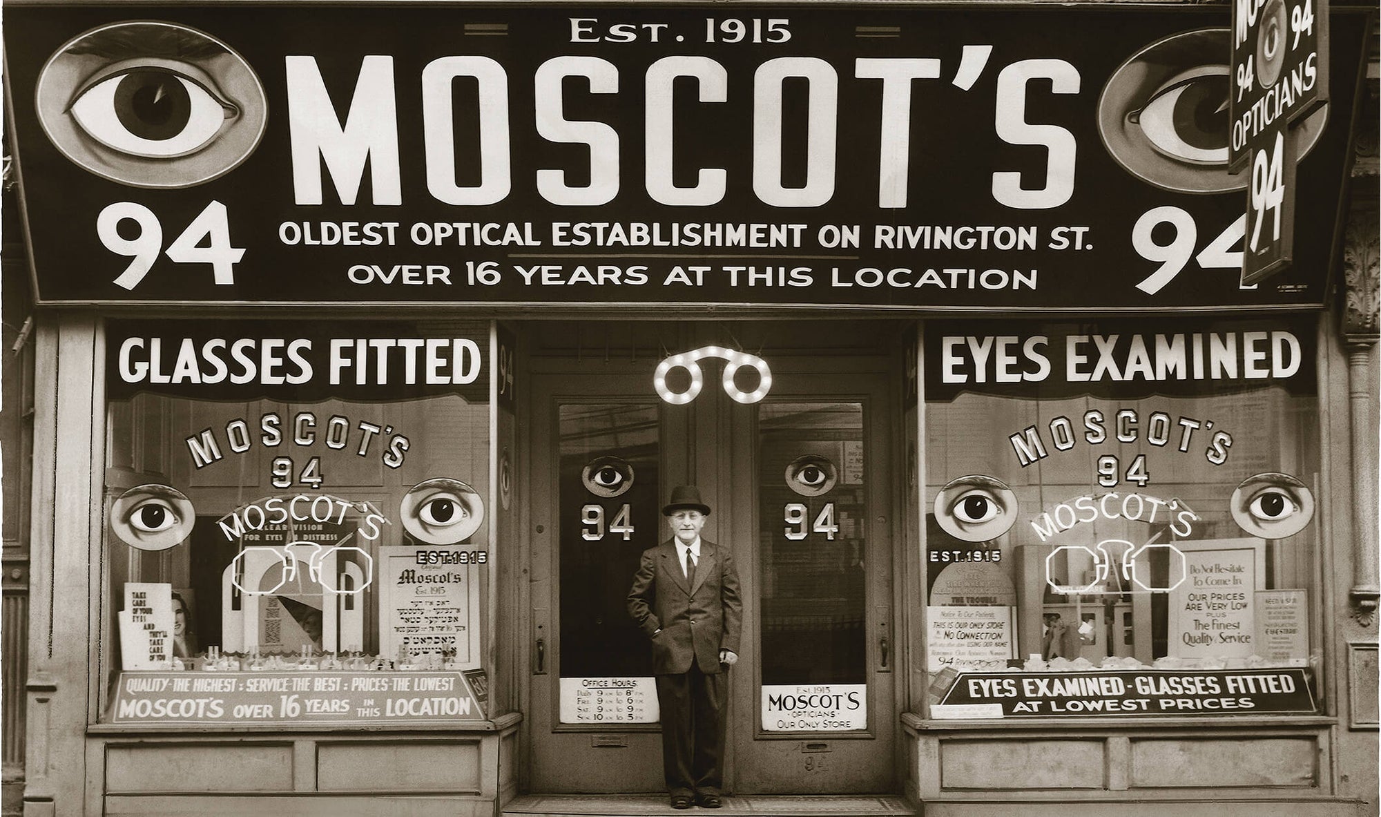 Photo of man outside Moscot store