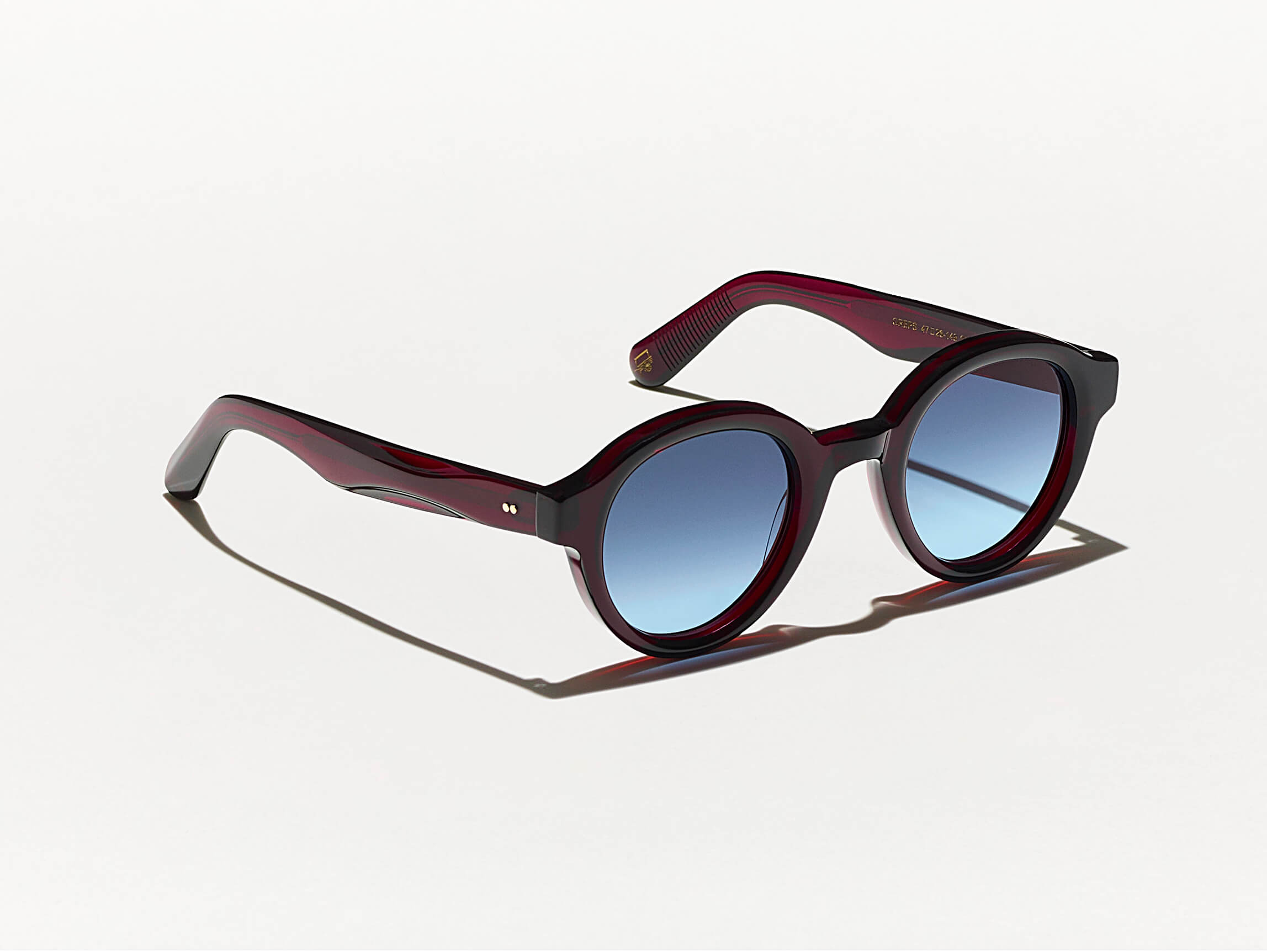 #color_Burgundy | The GREPS SUN in Burgundy with Denim Blue Tinted Lenses