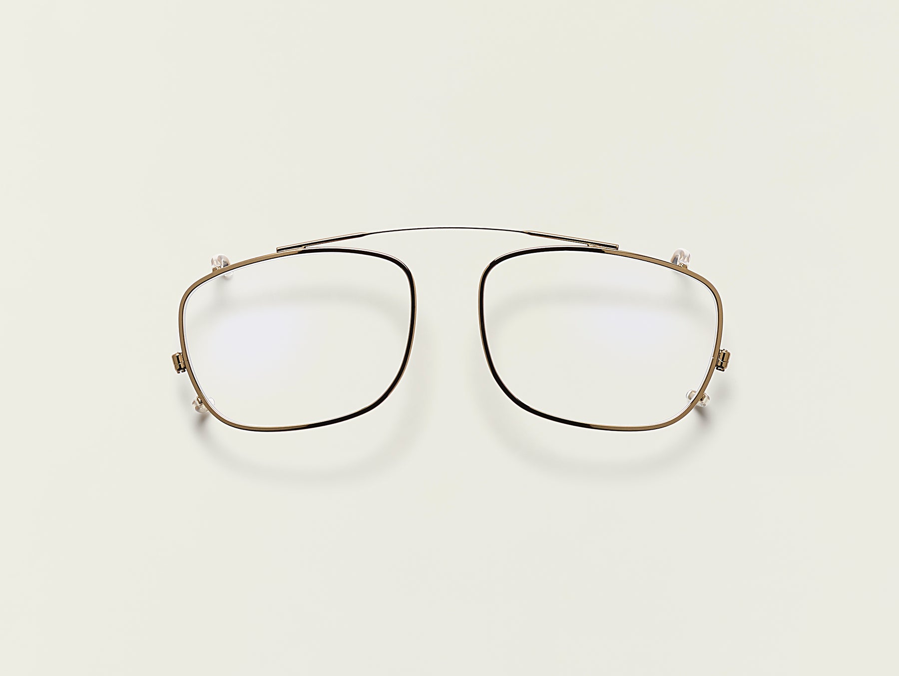 The ALEX CLIP in Brass with Blue Protect Lenses