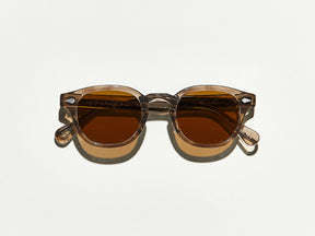 The LEMTOSH SUN in Brown Ash with Cosmitan Brown Glass Lenses