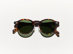 The MILTZEN SUN W/ METAL NOSE PADS in Tortoise with G-15 Glass Lenses