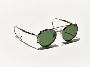 The SPIEL CLIP PACKAGE in Antique Tortoise/Gunmetal with G-15 Lenses