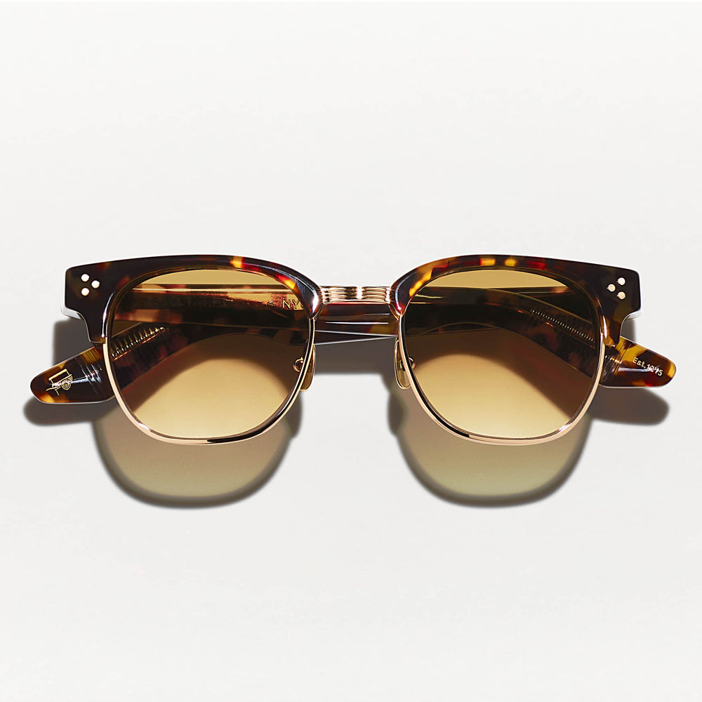 #color_tortoise/gold | The TINIF SUN in Tortoise/Gold with Chestnut Fade Tinted Lenses