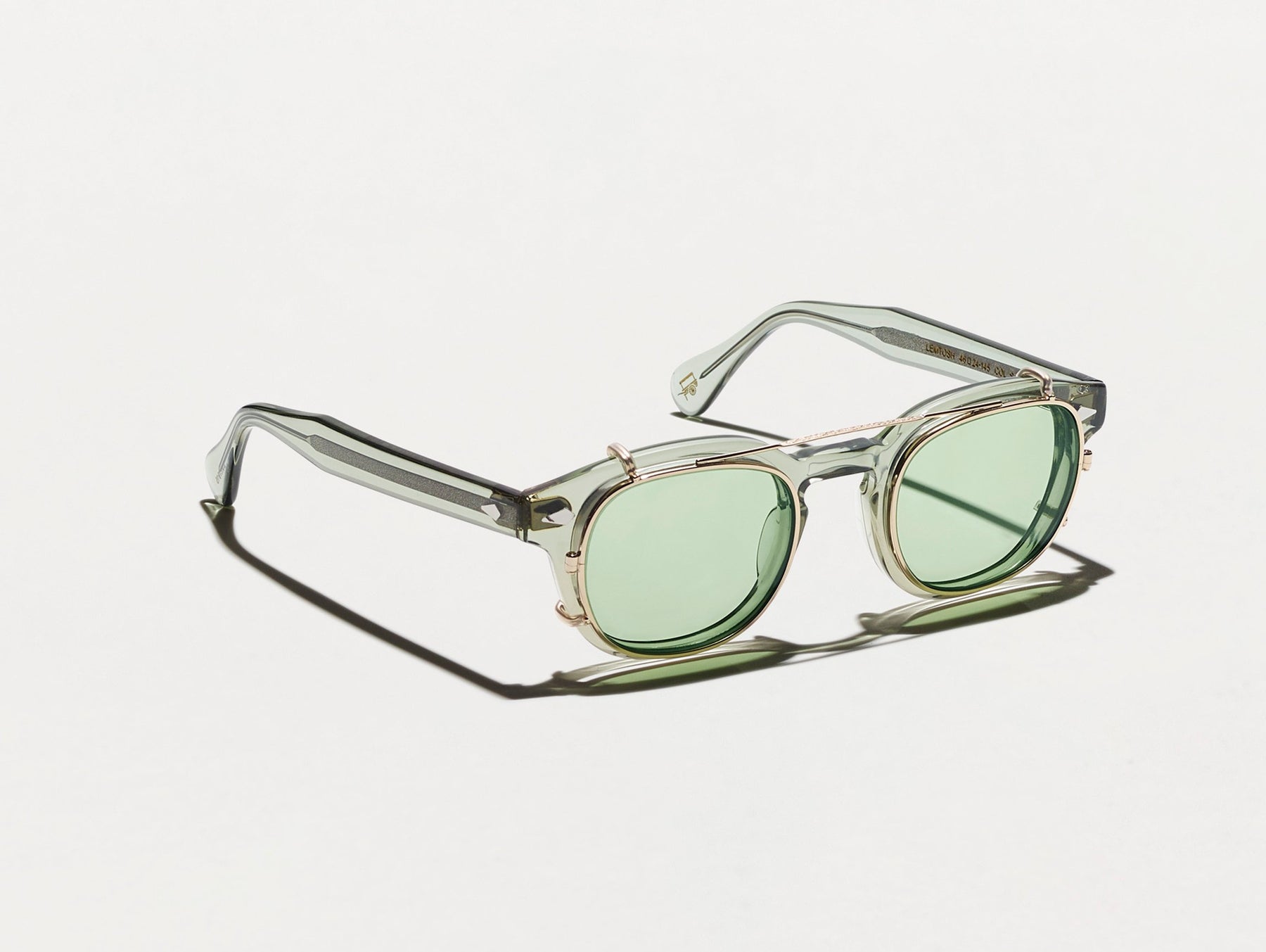 The CLIPTOSH in Gold with Limelight Tinted Lenses