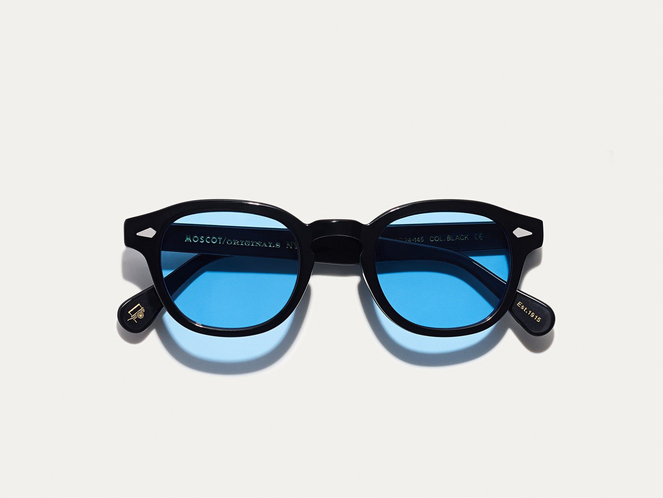 The LEMTOSH Black with Celebrity Blue Tinted Lenses