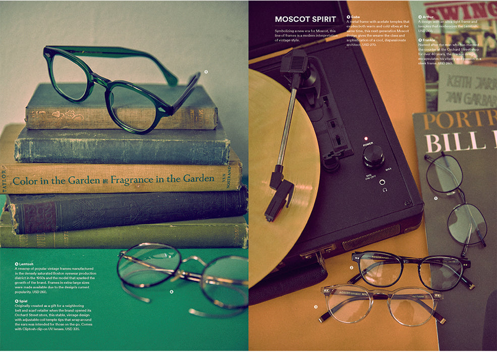 Magazine B features MOSCOT