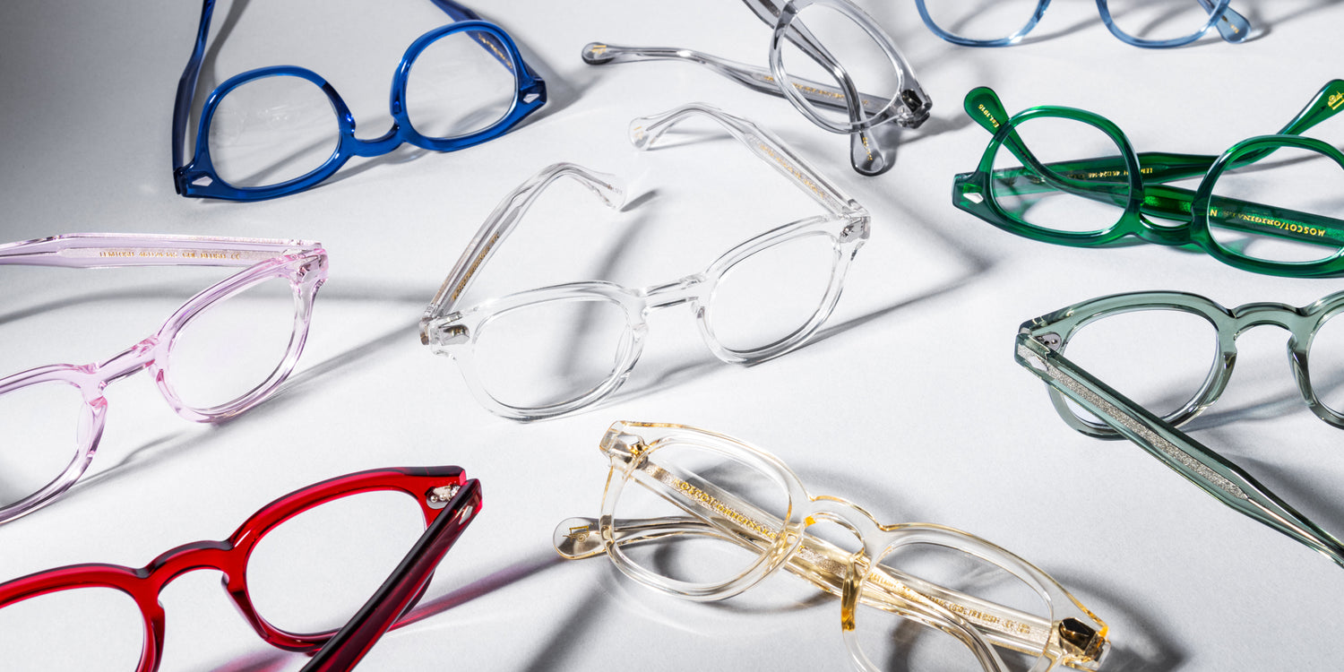 Eyeglasses & sunglasses with acetate nosepads