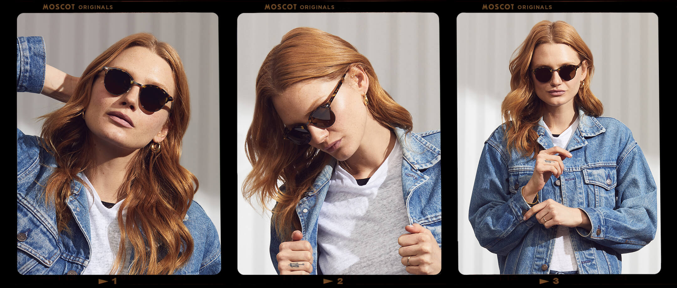 Model is wearing The AIDIM SUN in Classic Havana/Gunmetal in size 46 with Cosmitan Brown Glass Lenses