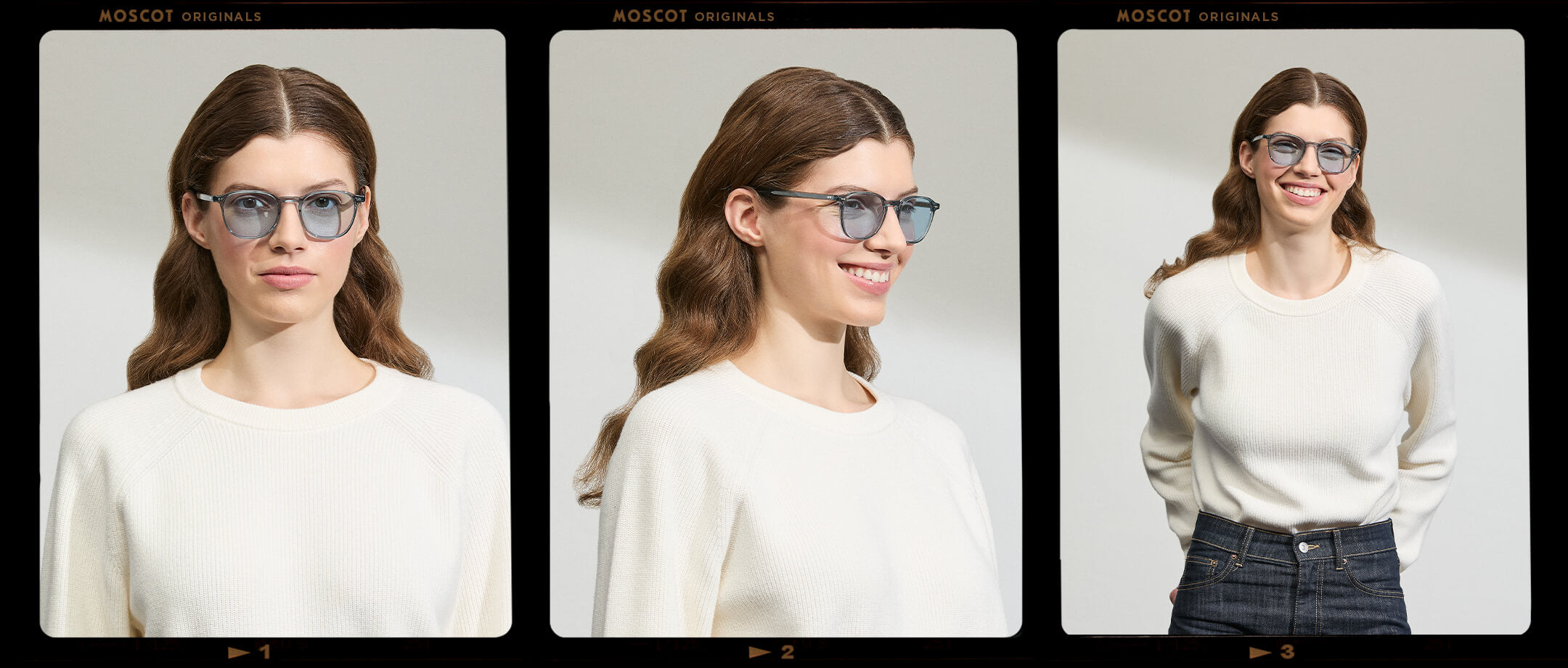 Model is wearing The ARTHUR in Light Blue in size 51 with Bel Air Blue Tinted Lenses