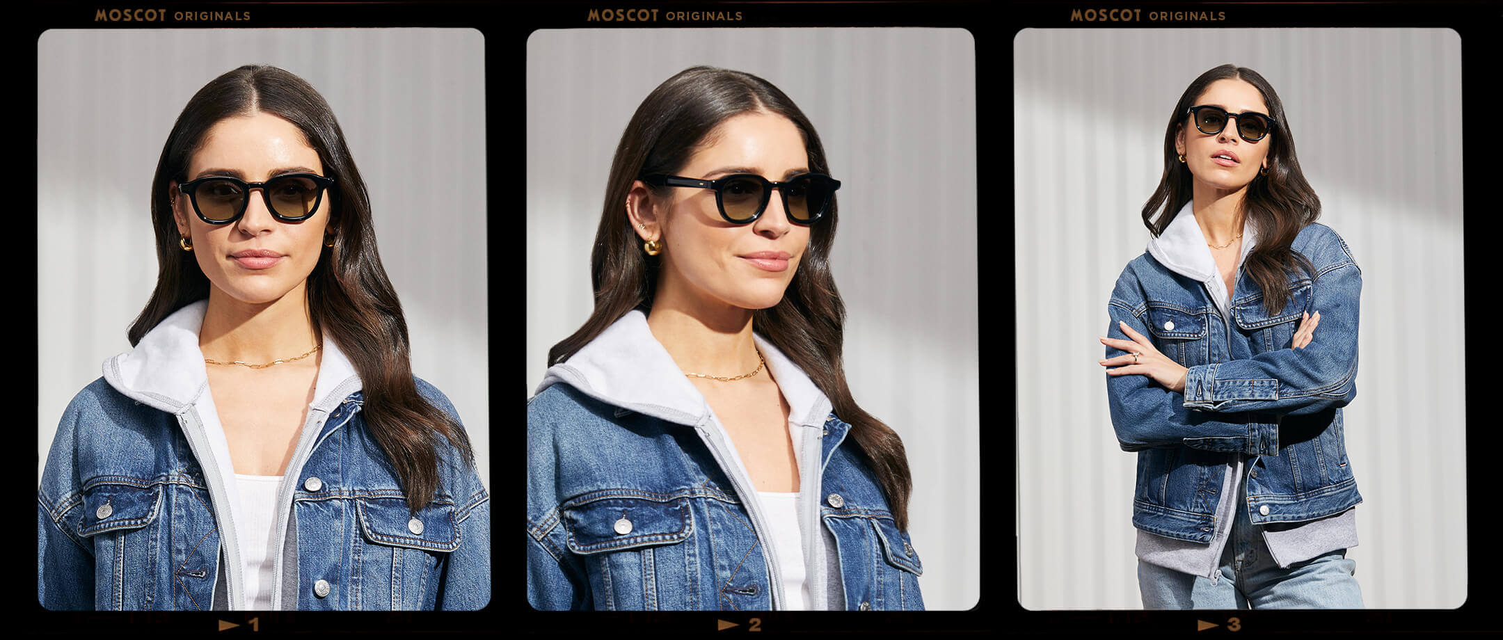 Model is wearing The DAHVEN in Black in size 47 with Forest Wood Tinted Lenses