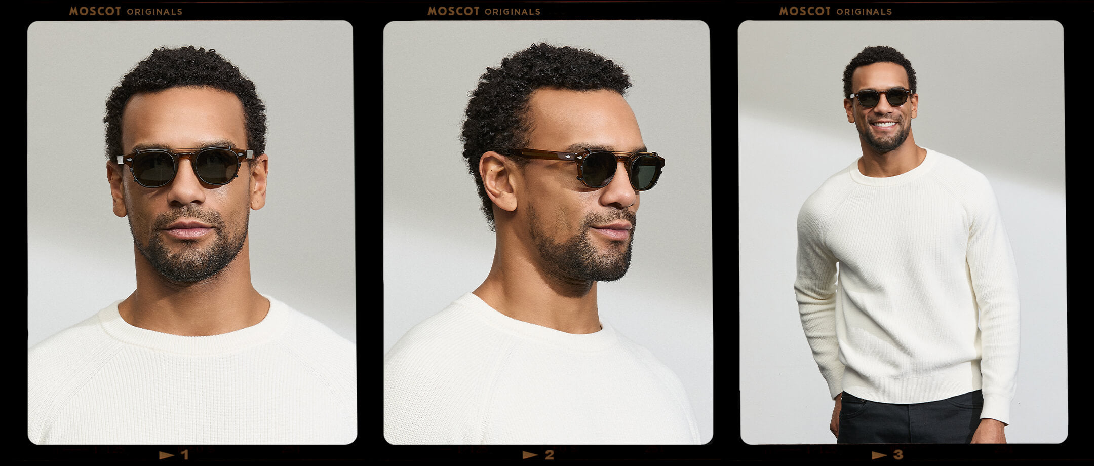 Model is wearing The CLIPTOSH-POLARIZED in size 46 in Matte Black with G-15 Glass Polarized Lenses 