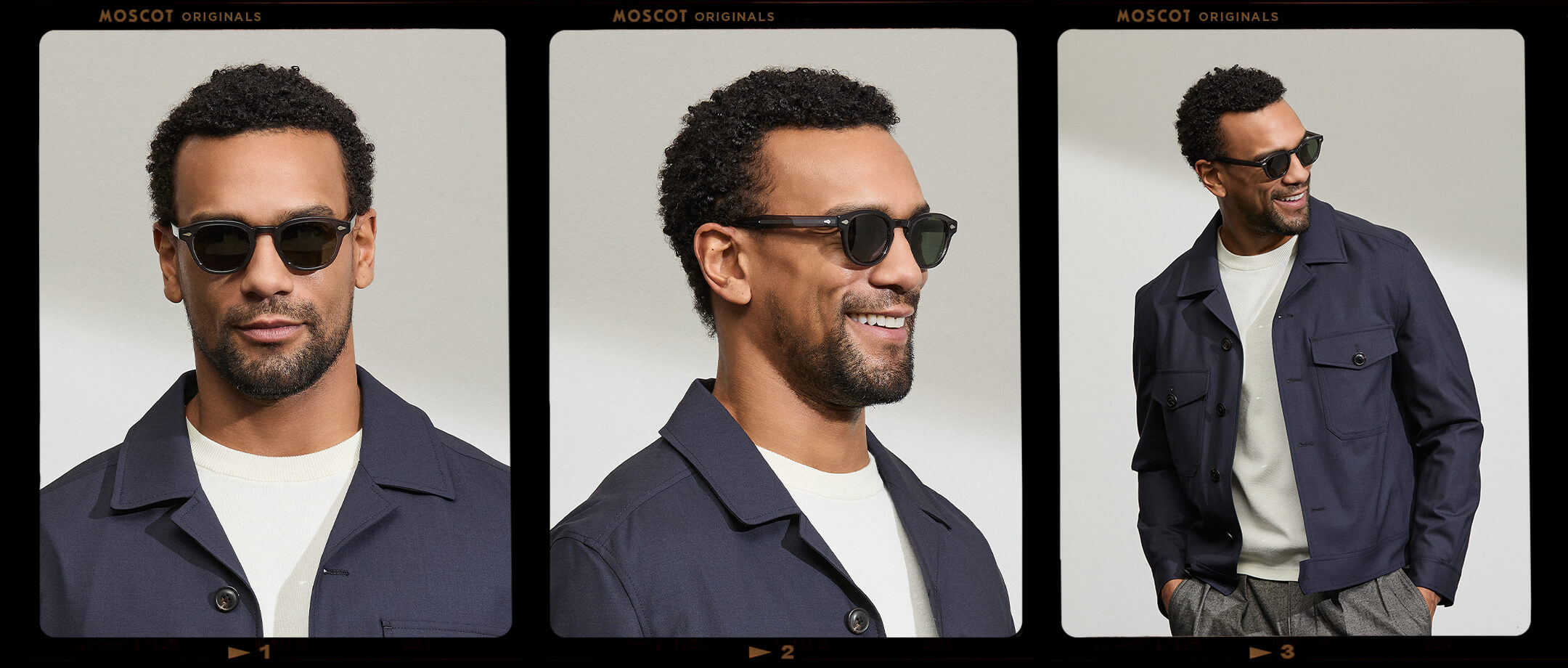 Model is wearing The LEMTOSH SUN-POLARIZED in size 46 in Grey with G-15 Glass Polarized Lenses 