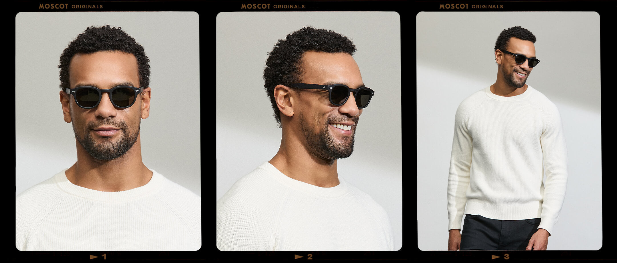 Model is wearing The LEMTOSH SUN-POLARIZED in size 46 in Matte Black with Grey Glass Polarized Lenses 