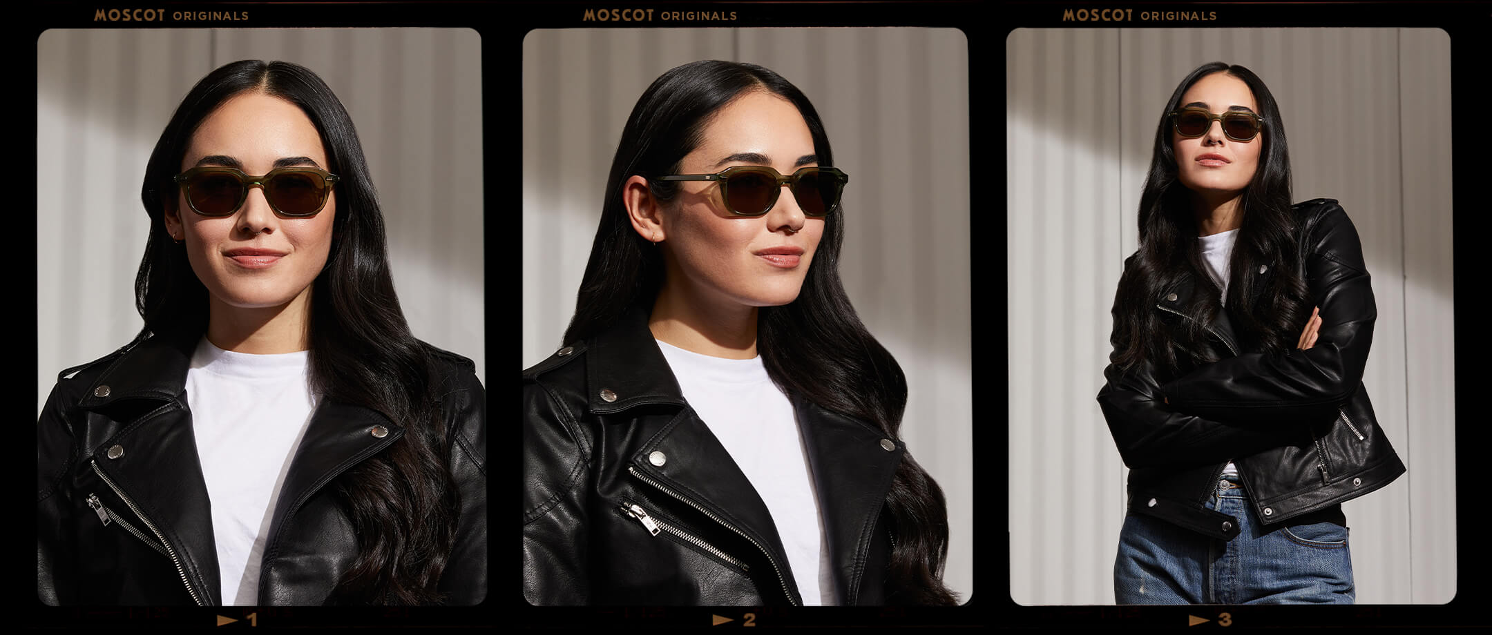 Model is wearing The GATKES SUN in Pine in size 49 with CR-39 Green Lenses