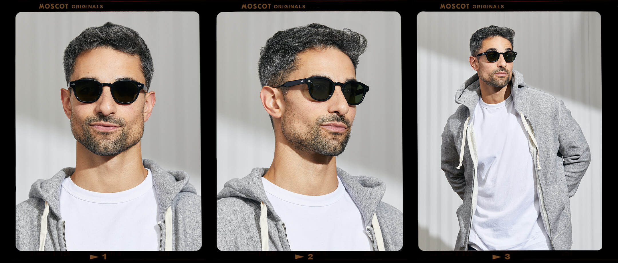 Model is wearing The LEMTOSH SPORT in Black in size 46 with G-15 Polarized Nylon Lenses