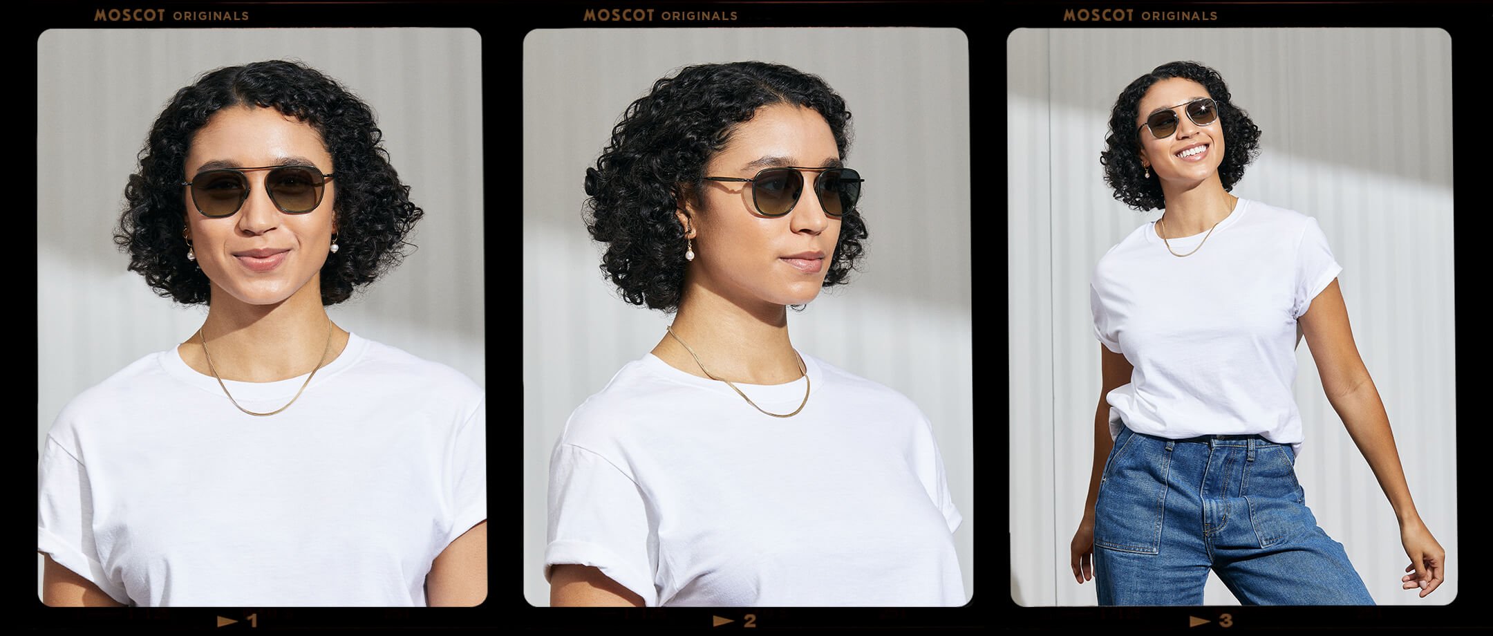 Model is wearing The FANAGLE SUN in Pine in size 53 with Forest Wood Tinted Lenses