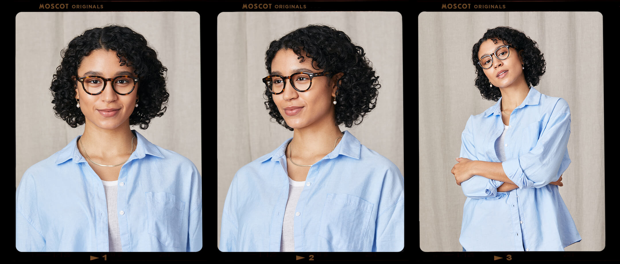 Model is wearing The MAYDELA in size 49 in Classic Havana