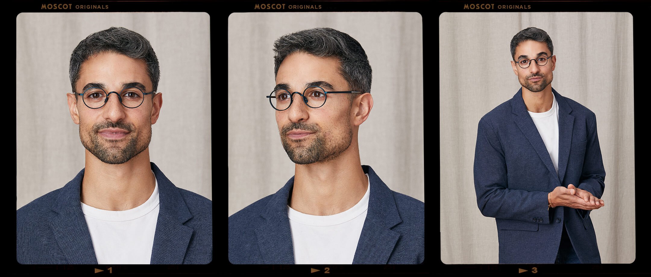 Model is wearing The MOYEL in size 44 in Navy