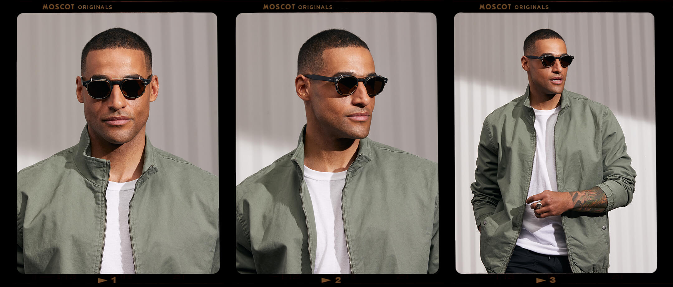 CLIPTOSHゴールドMIRROR付き |MOSCOT