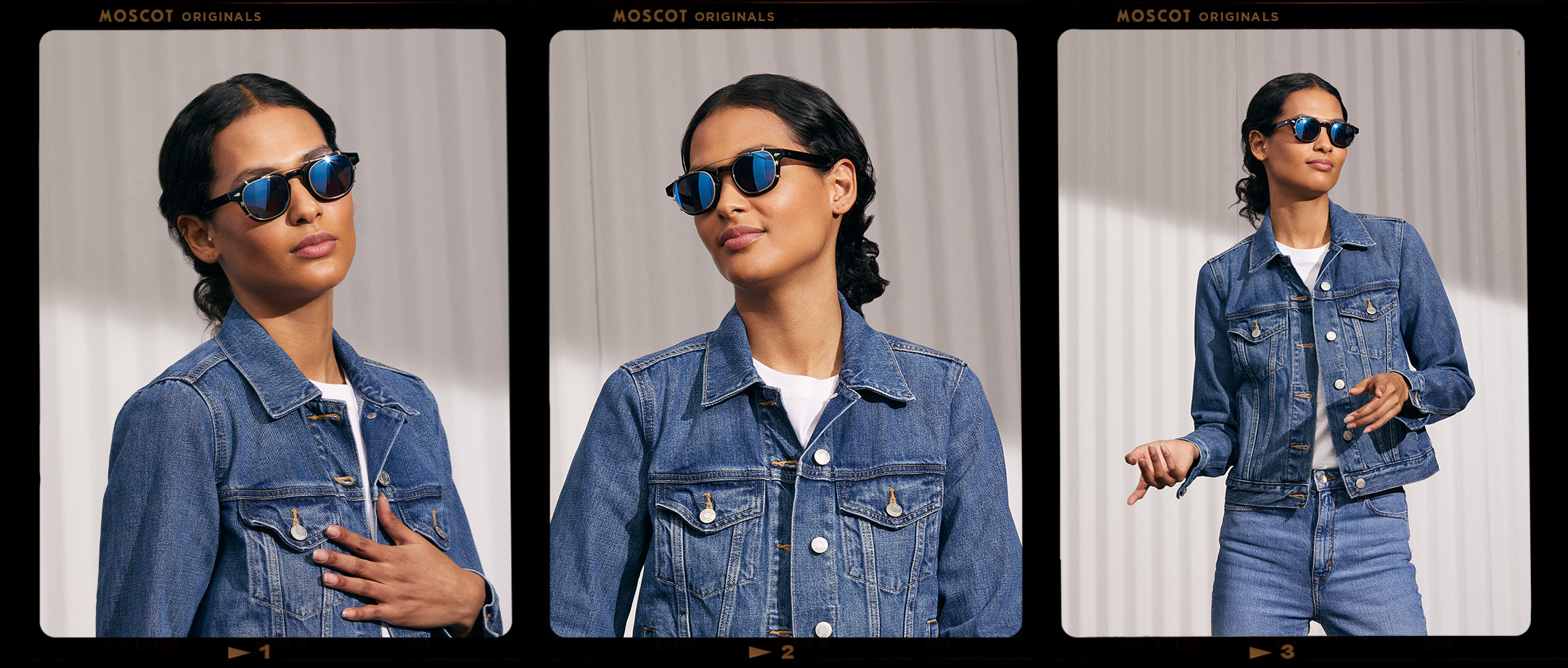 CLIPTOSHゴールドMIRROR付き |MOSCOT