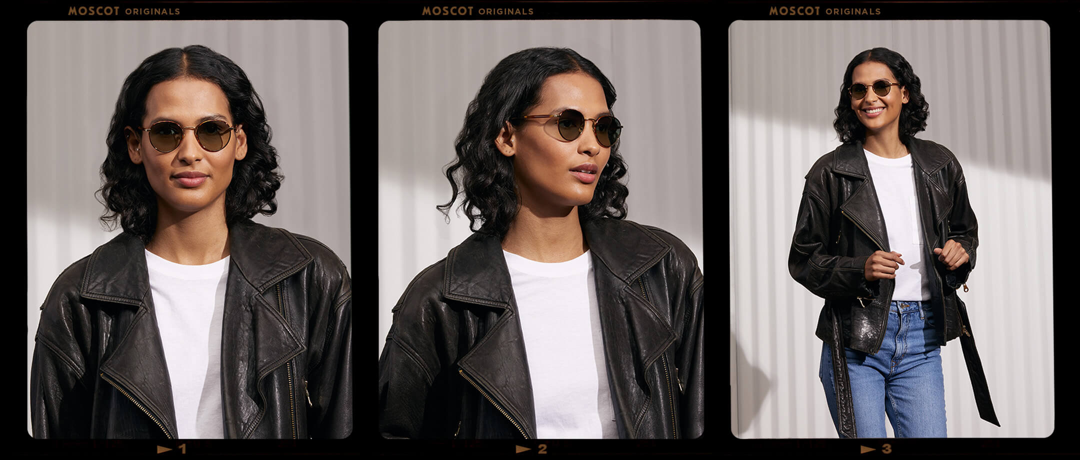 Model is wearing The PITSEL SUN in Blonde/Gold in size 47 with Forest Wood Tinted Lenses