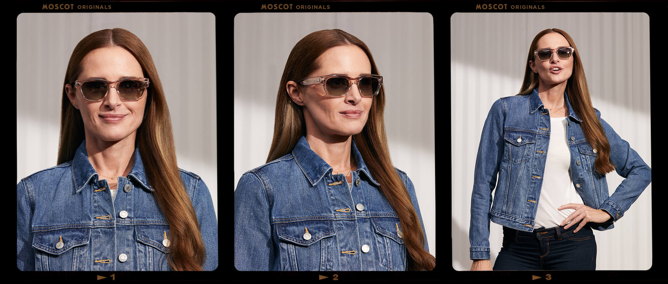 Model is wearing The ZOGAN SUN in Mist in size 51 with Forest Wood Tinted Lenses