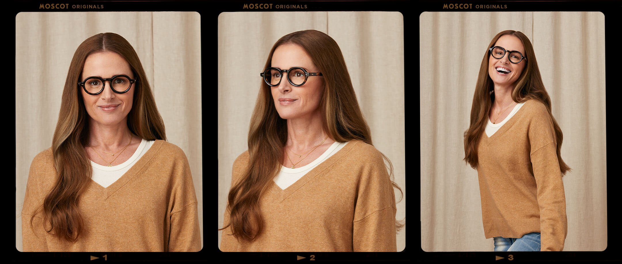 Model is wearing The FOYGEL in size 46 in Classic Havana