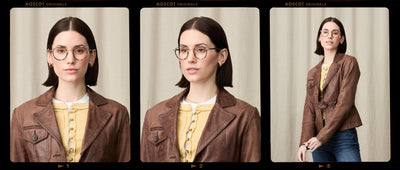 Model is wearing The ZEV in size 49 in Tortoise