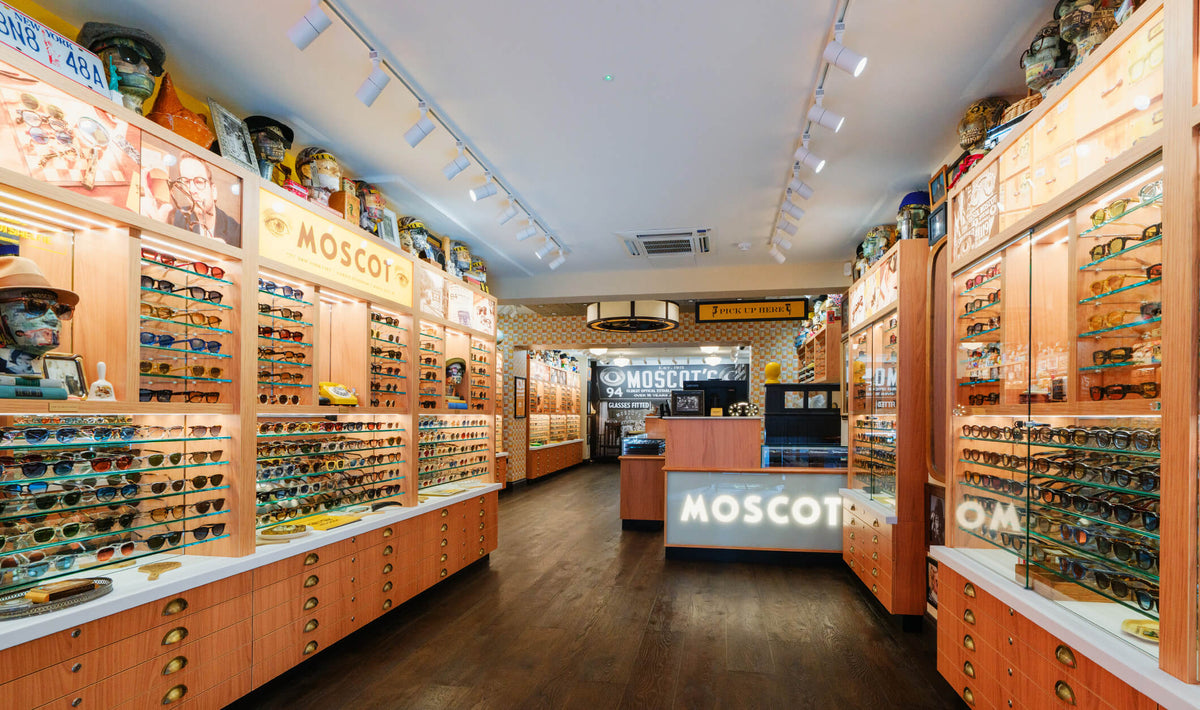 The MOSCOT Beak Street Shop interior