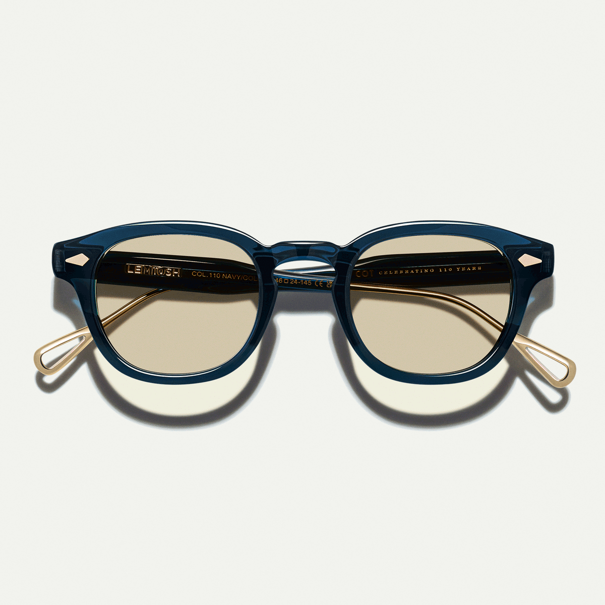 LEMTOSH-TT 110 NAVY/GOLD WITH BROWN+ | MOSCOT