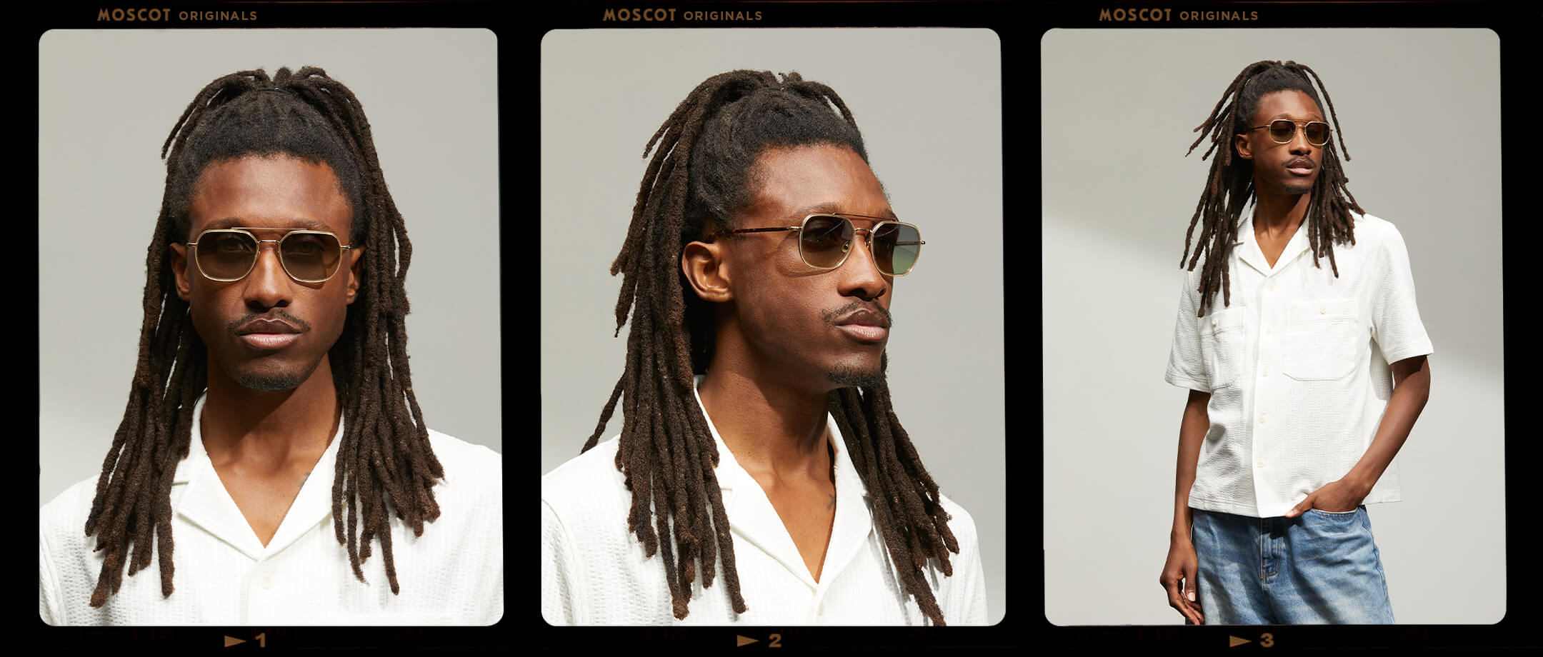 Model is wearing The MIZER SUN in Flesh/Tortoise in size 54 with Forest Wood Tinted Lenses
