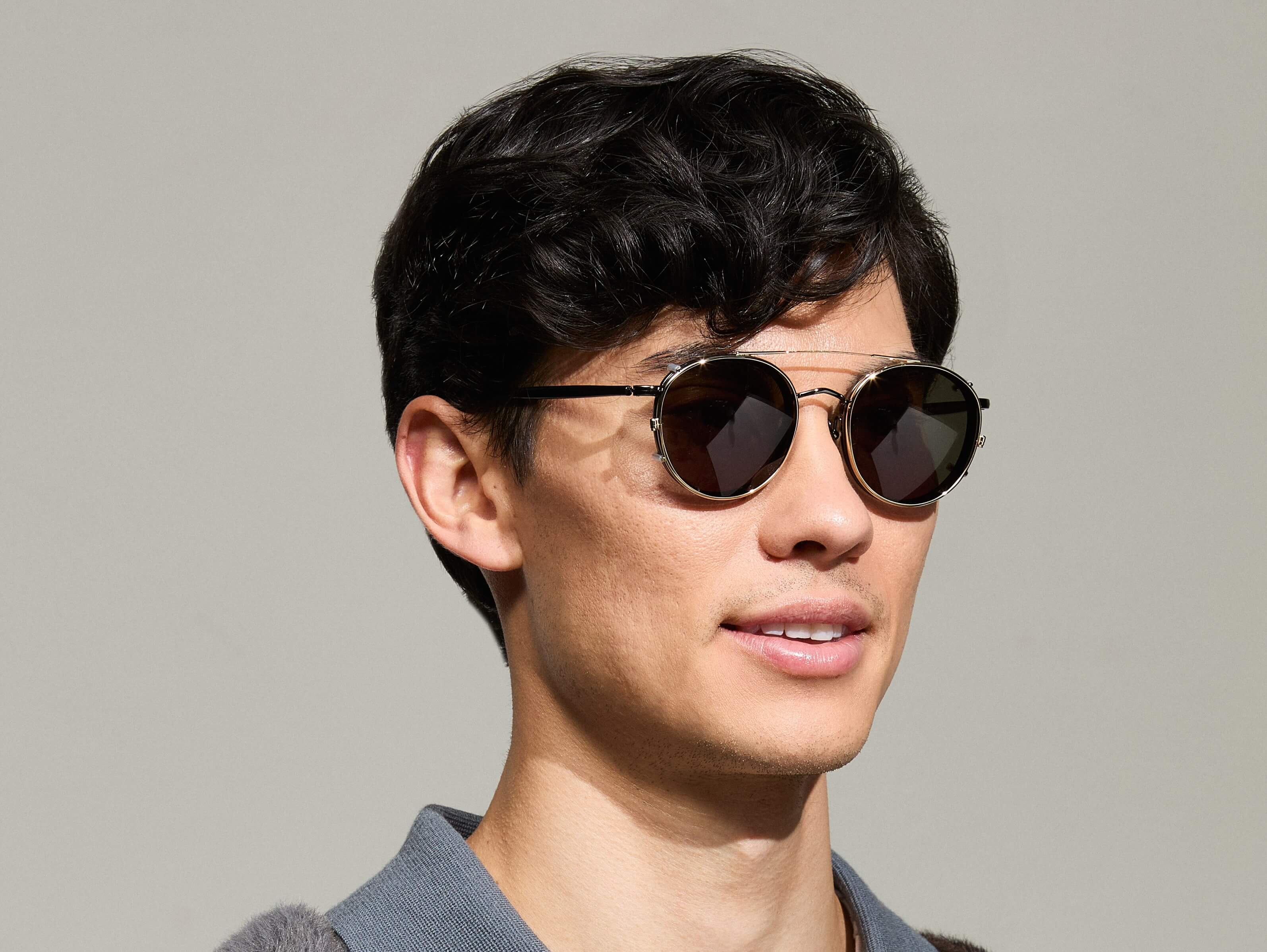 MOSCOT ZEV クリップオン　49サイズ ZEV CLIP GOLD WITH CUSTOM MADE TINTS™ – MOSCOT