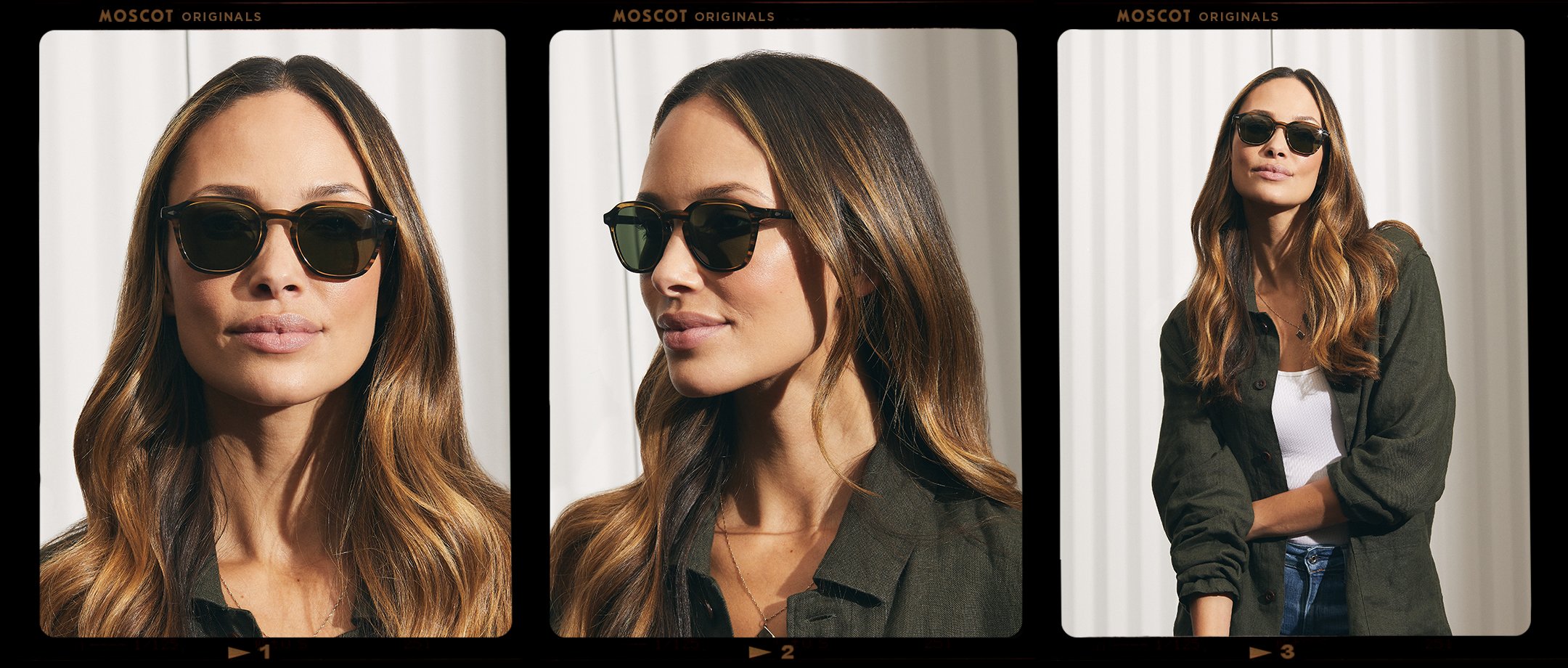 Model is wearing The VANTZ SUN in Brown/Bamboo in size 50 with G-15 Glass Lenses