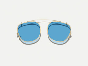 #color_celebrity blue | The ARTHUR CLIP  in Gold with Celebrity Blue Tinted Lenses 