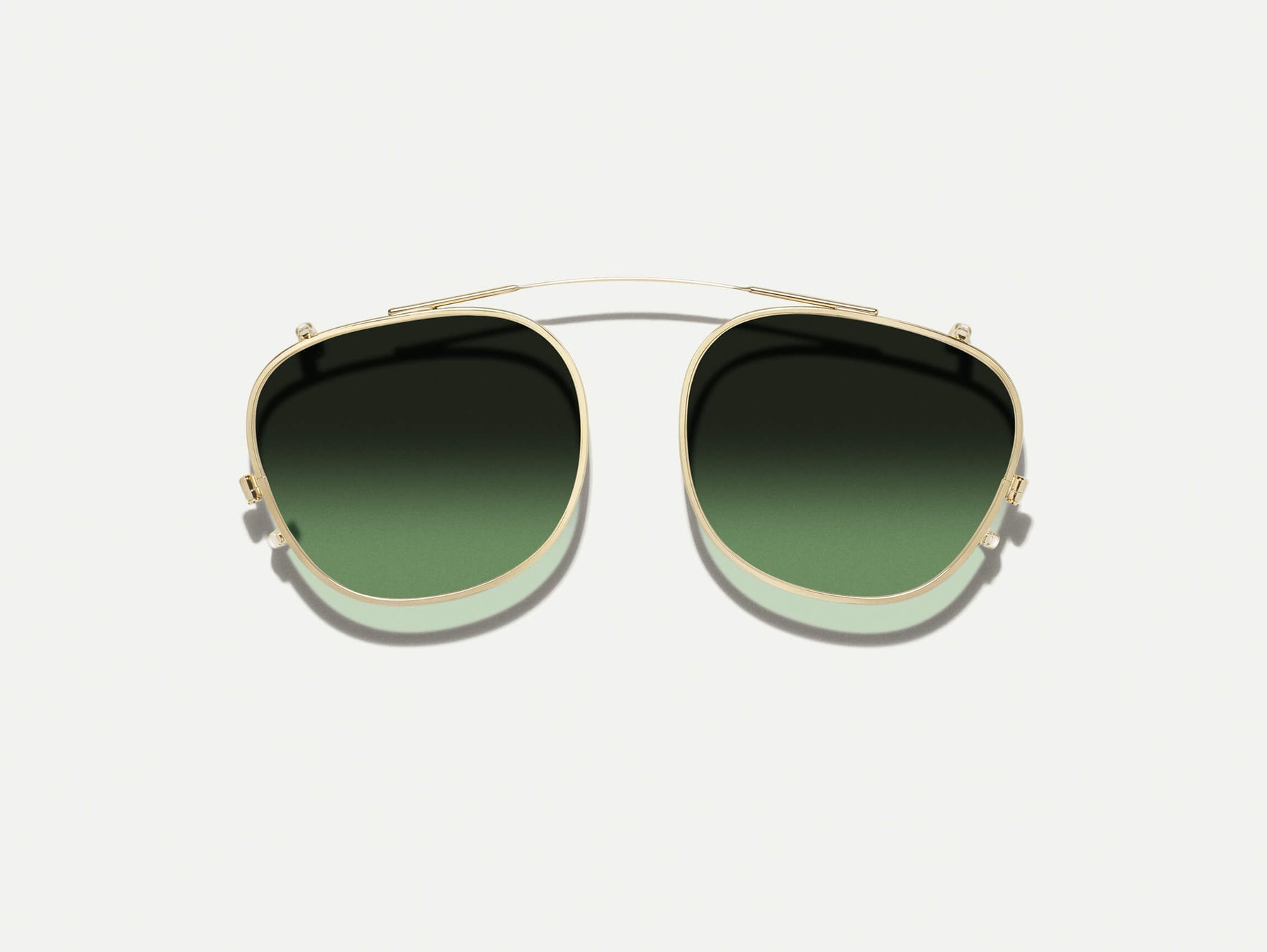 The ARTHUR CLIP  in Gold with Forest Wood Tinted Lenses
