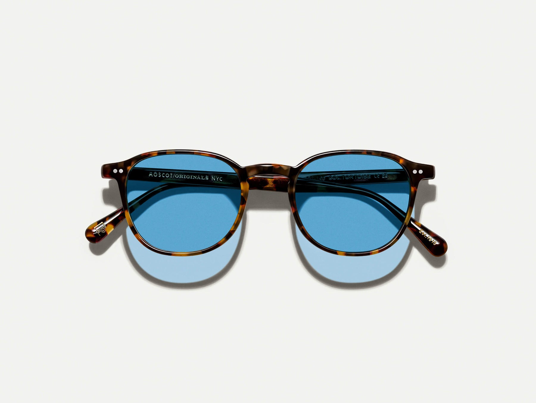 The ARTHUR SUN in Tortoise with Celebrity Blue Tinted Lenses