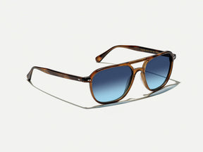 #color_tobacco | The BJORN SUN in Tobacco with Denim Blue Tinted Lenses