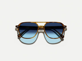 #color_tobacco | The BJORN SUN in Tobacco with Denim Blue Tinted Lenses