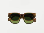 The BOYCHIK SUN in Matte Dark Blonde with Calibar Green Glass Lenses