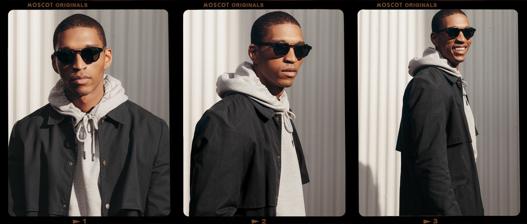 小物 MOSCOT Cliptosh Black 44 (Forest Wood) CLIPTOSH | Square Clip-on Sunglasses | MOSCOT