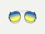 The CLIPTOSH in Matte Black with Aqua Sunrise Tinted Lenses