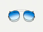 The CLIPTOSH in Matte Black with Broadway Blue Fade Tinted Lenses