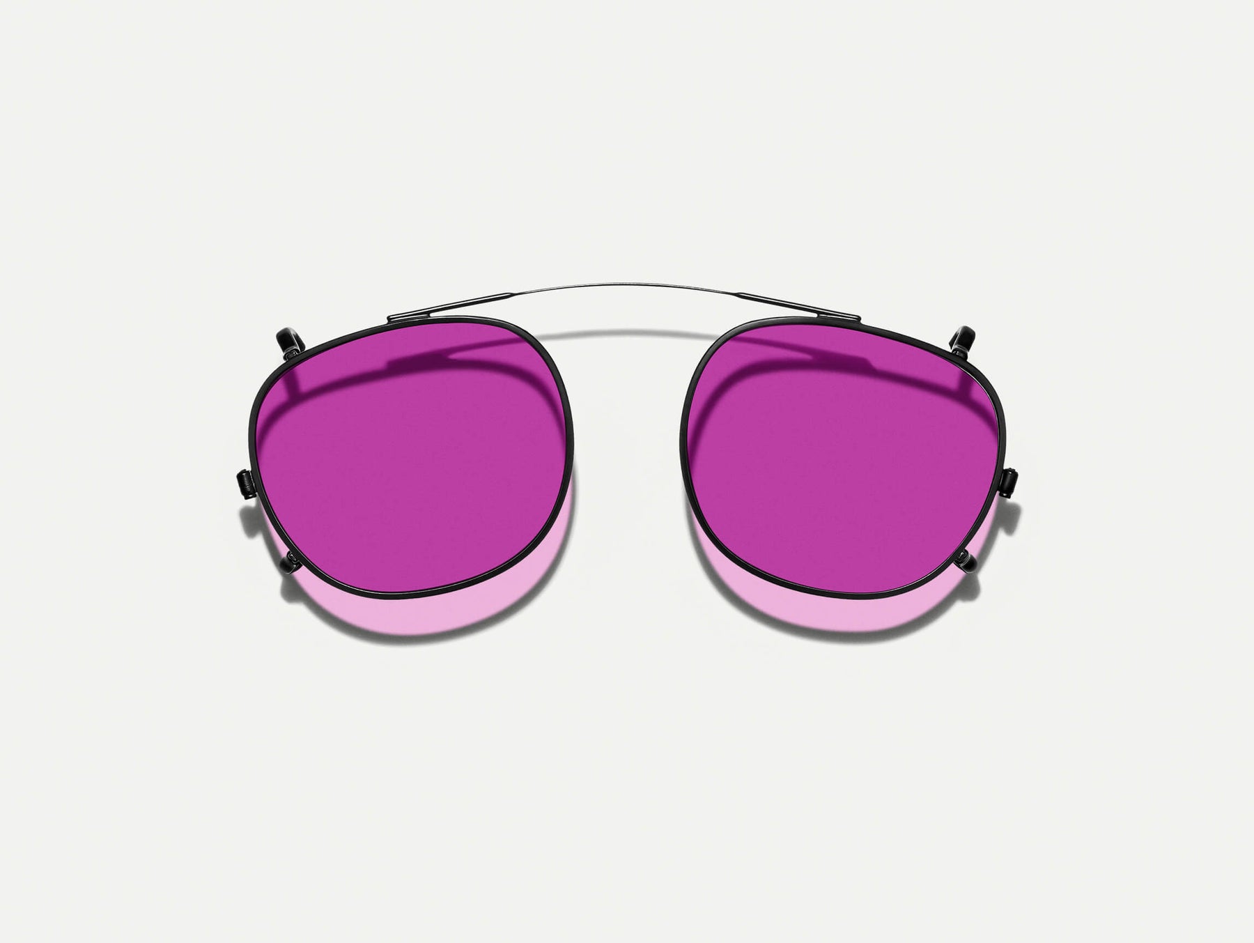 The CLIPTOSH in Matte Black with Purple Nurple Tinted Lenses