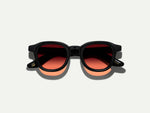 The DAHVEN Black with Cabernet Tinted Lenses