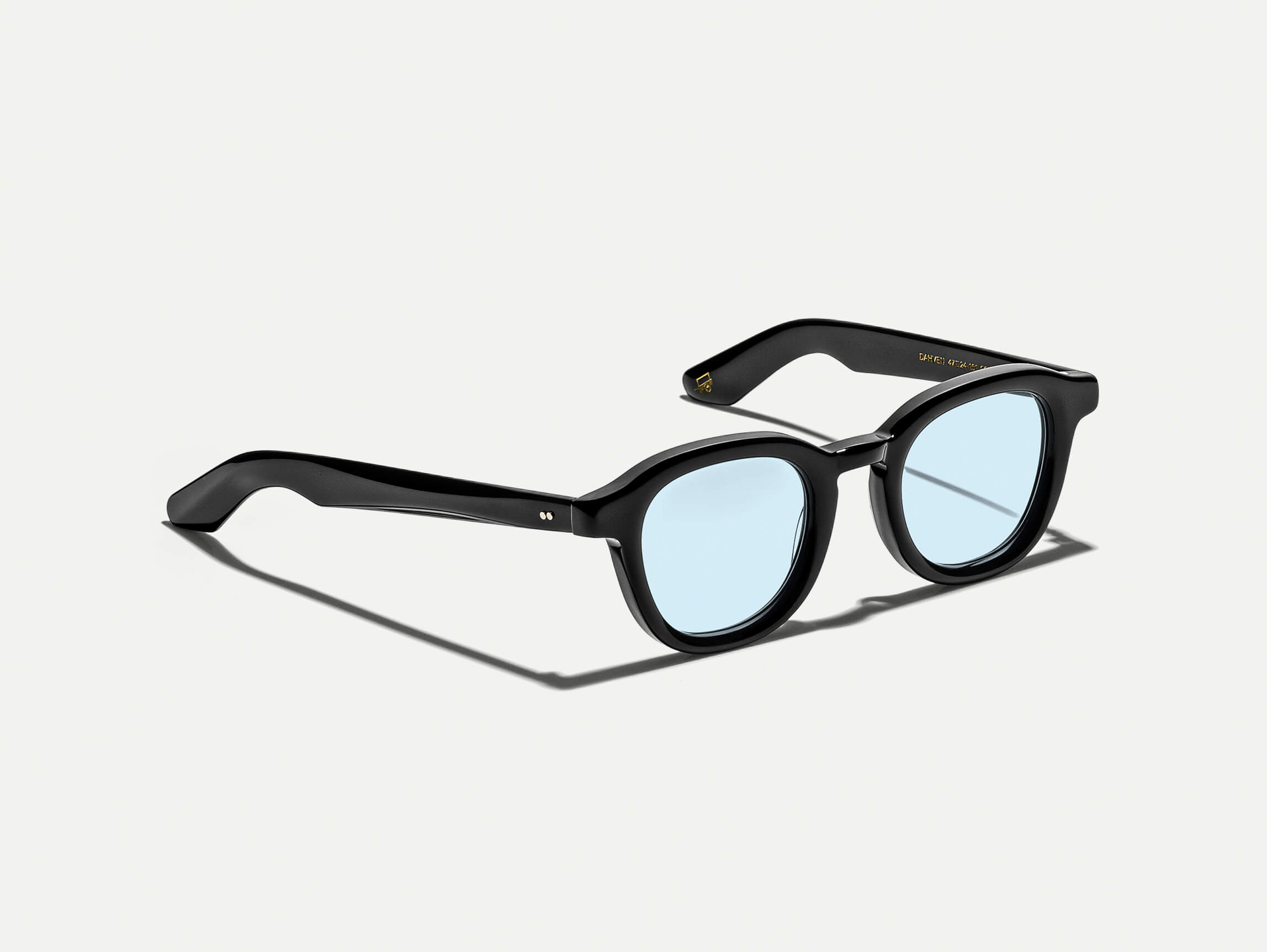The DAHVEN Black with Bel Air Blue Tinted Lenses