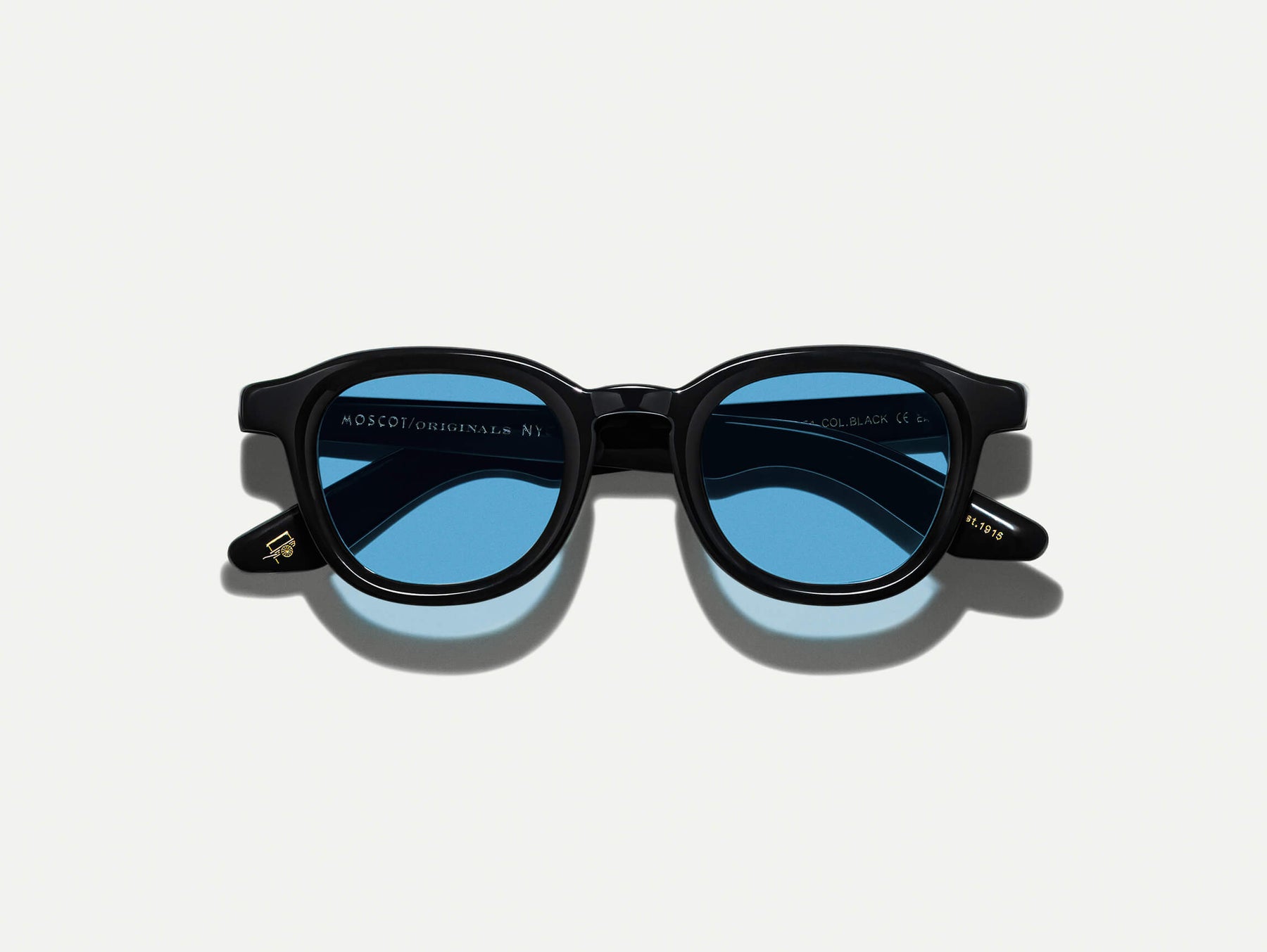 The DAHVEN Black with Celebrity Blue Tinted Lenses