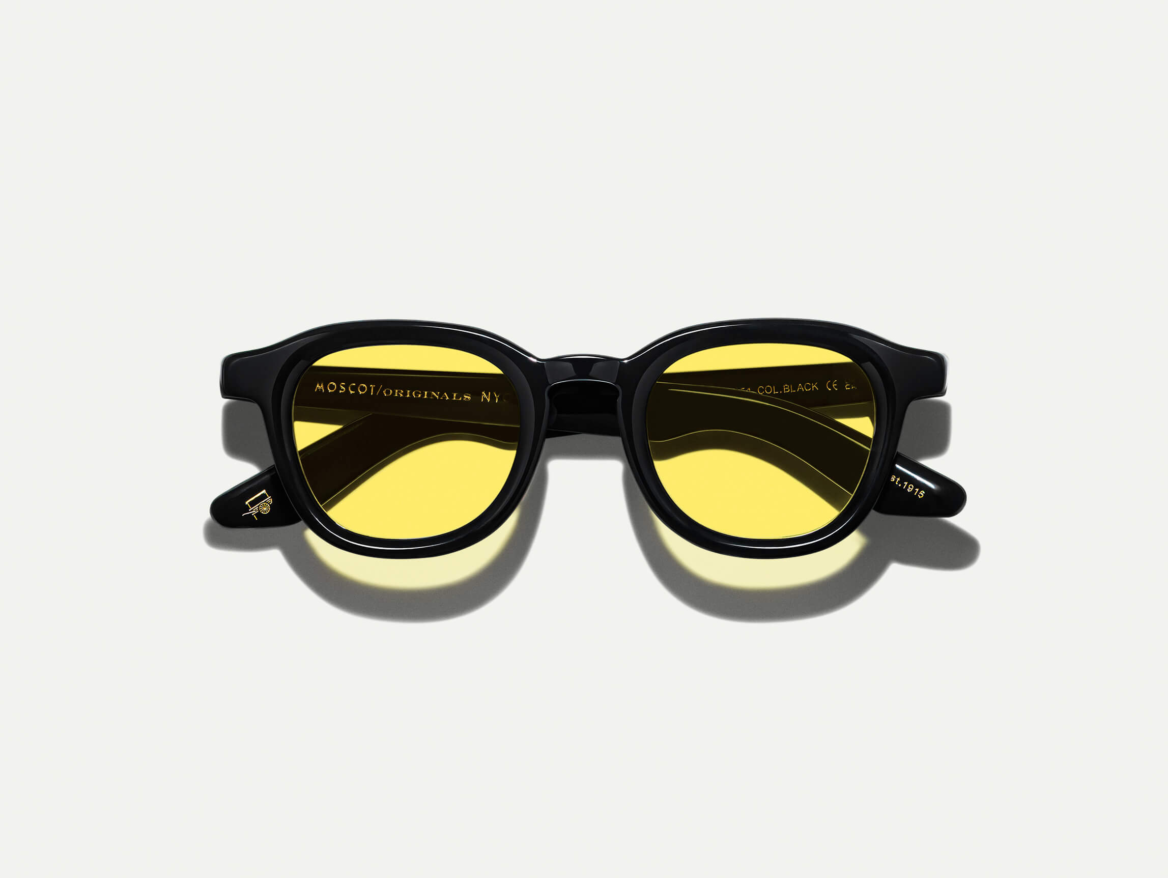 #color_mellow yellow | The DAHVEN Black with Mellow Yellow Tinted Lenses