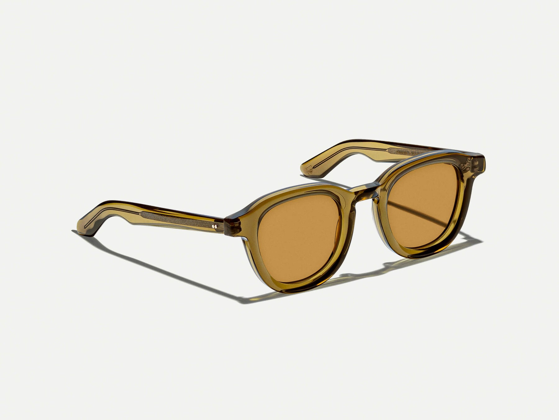 The DAHVEN in Olive Brown with Amber Tinted Lenses