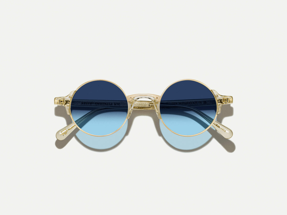 #color_flesh | The DIBBIK SUN in Flesh with Denim Blue Tinted Lenses