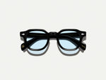 The DOLT in Black with Bel Air Blue Tinted Lenses